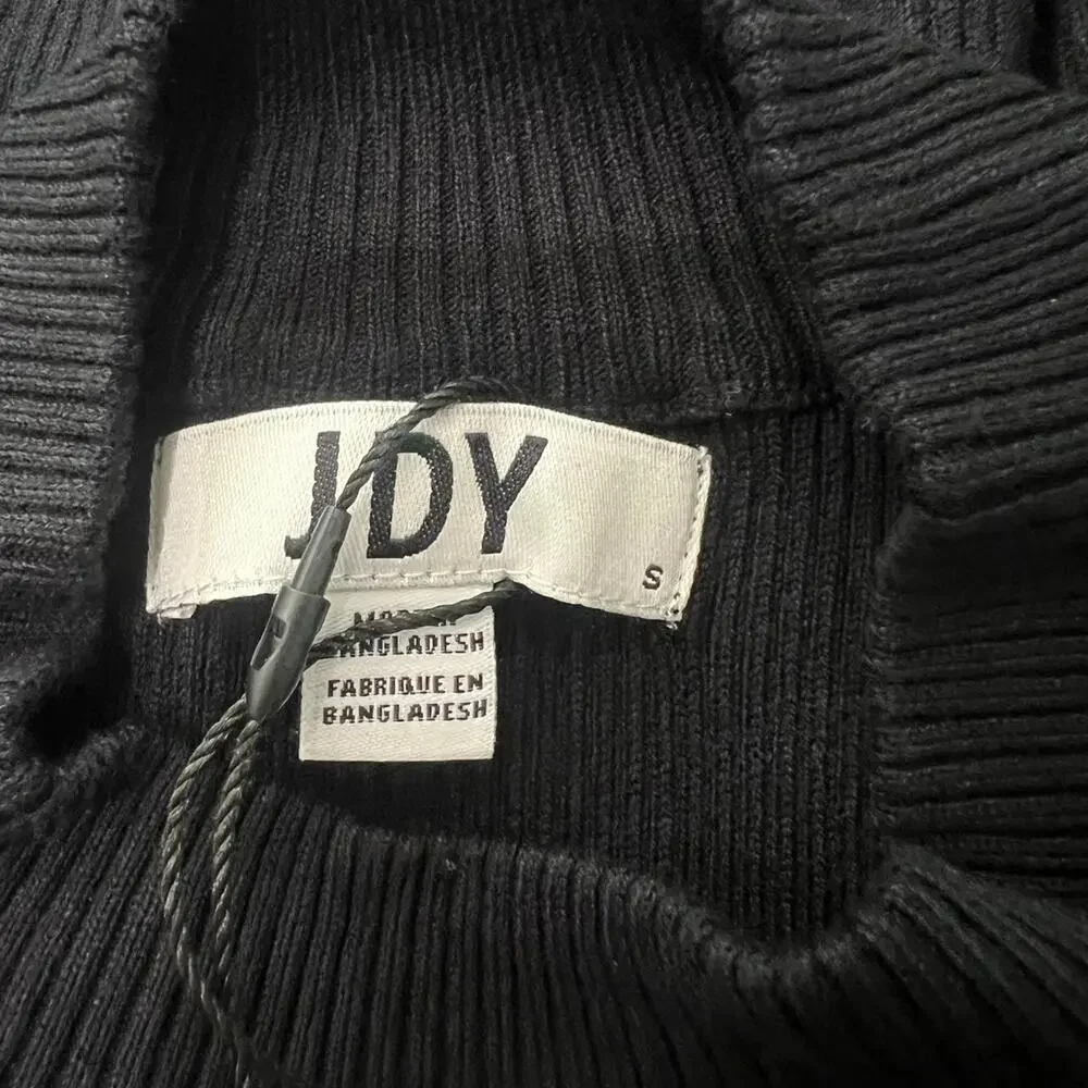 Jdy black ribbed halter bodycon